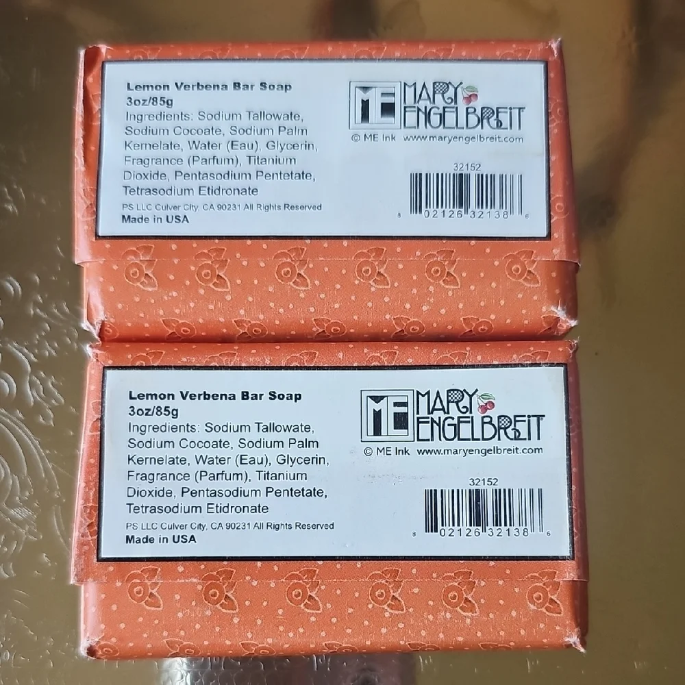 New Vintage Mary Engelbreit Lemon Verbena Bar Soap X 2
